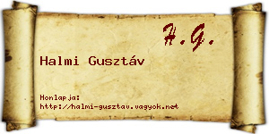 Halmi Gusztáv névjegykártya