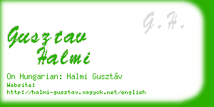 gusztav halmi business card